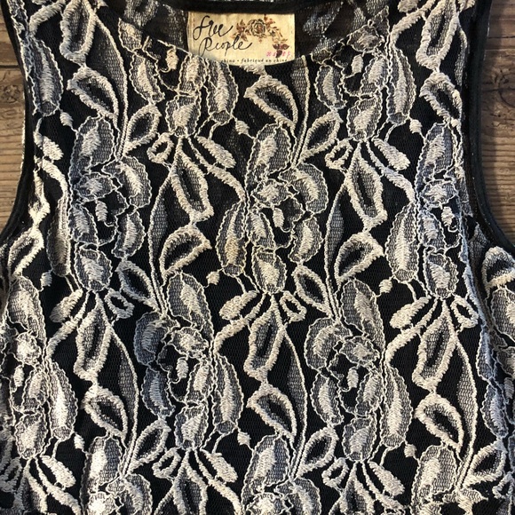 Free People fit and flare miles of lace floral dress - Picture 4 of 11